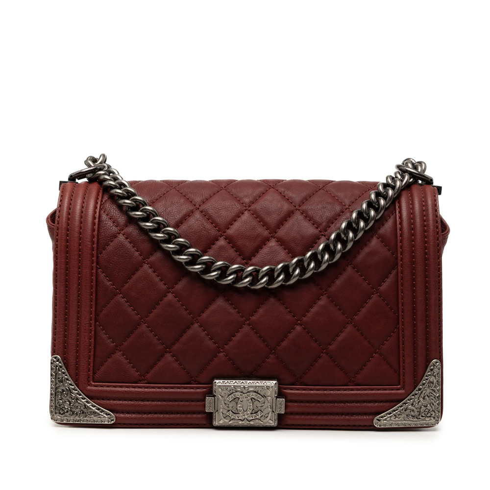 Pre-Loved Chanel Paris Dallas Medium Quilted Calfskin Cowboy Boy Flap